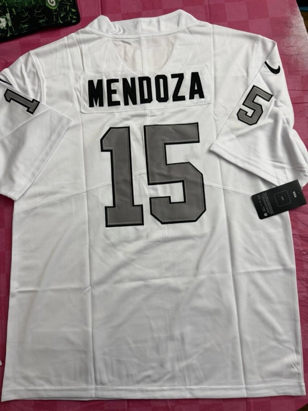 Fernando Mendoza White Jersey Stitched Vapor